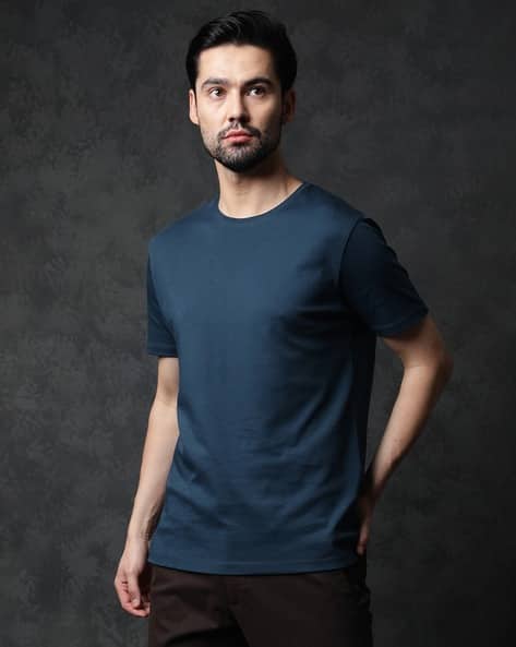 Rare Rabbit Collar-Neck Slim Fit T-Shirt