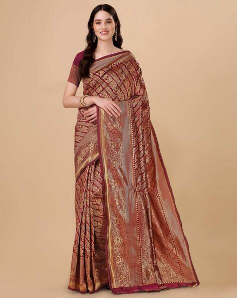 Get the amazing Buff Beige Linen Saree online-KARAGIRI – Karagiri