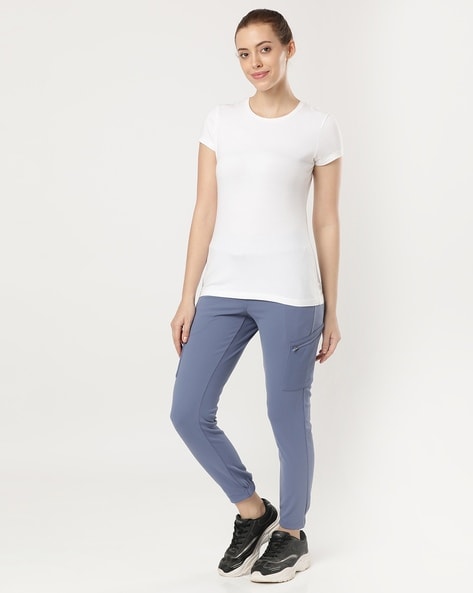 Buy Topaz Blue Trousers & Pants for Women by JOCKEY Online