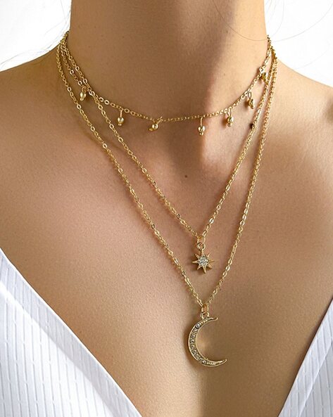 Perfectly Average: Layered Necklace - Gold Layered Chain Necklace Set