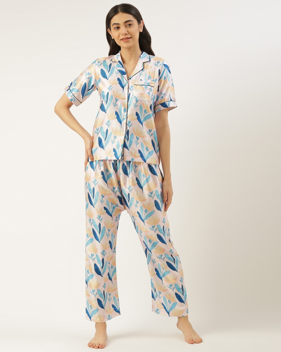 Ikat Print Top & Pyjama Set