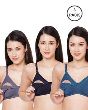 momtobe Pack of 3 Seamless Nursing Bra-picture-14