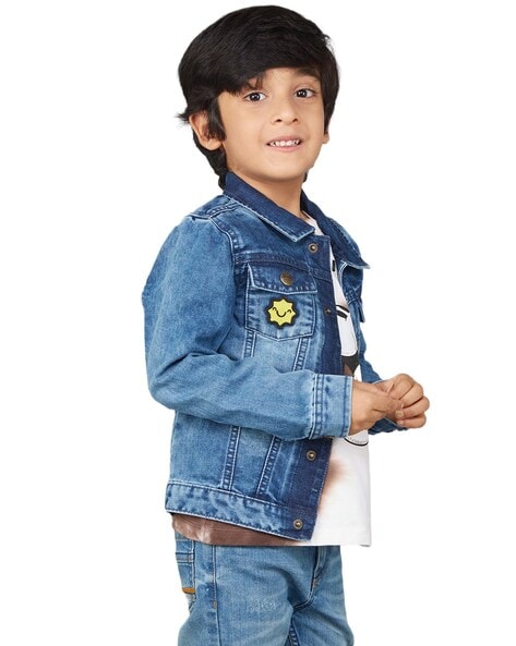 Buy Boys Jean Jacket Removable Hooded Toddler Kids Girls Denim Jacket  Button Coat Top Outwear (Blue, 11-12Y (150CM)) at Amazon.in