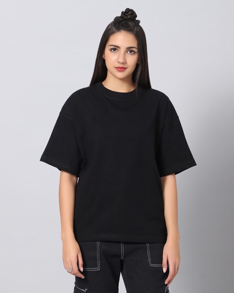 Buy Black Tshirts for Women by BESICK Online