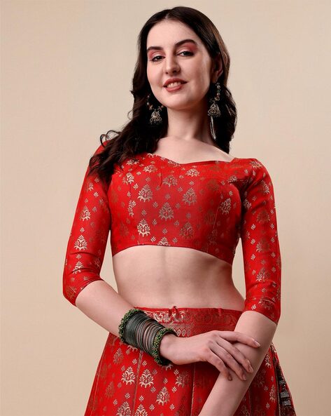 Red Blouse Design - Wear Red Color Blouse Designs For Alluring Look
