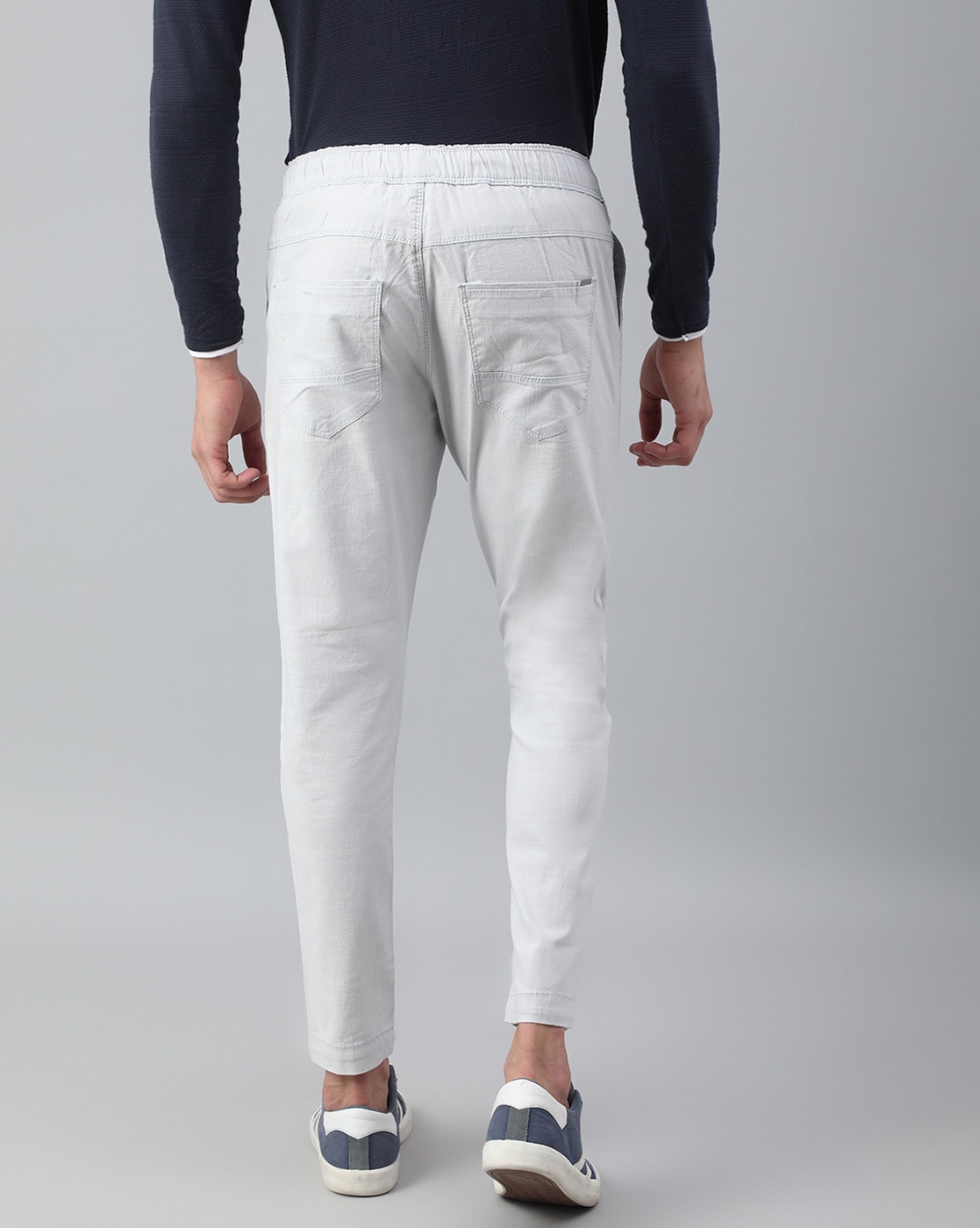 Off White Premium Terry Cargo Pants For Mens | Pronk – pronk.in