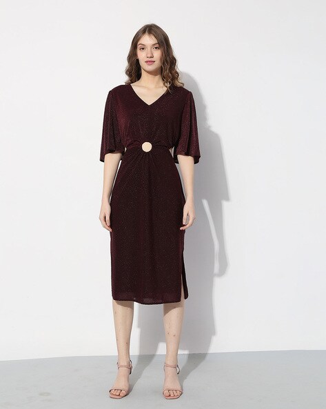 Vero moda clearance maroon dress