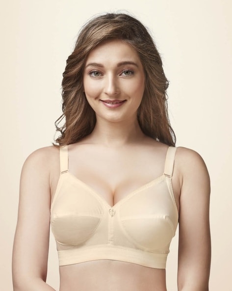 Buy Trylo Double Layered Non-Wired Full Coverage T-Shirt Bra - Skin at  Rs.599 online
