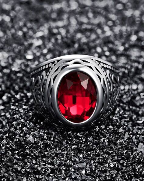 Red on sale cocktail ring