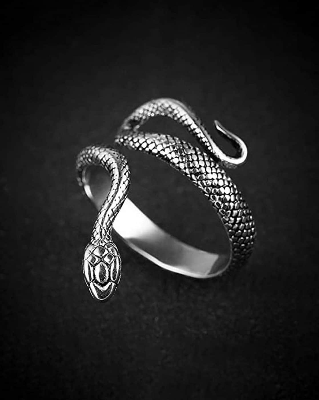 Adjustable Coiled Snake Ring in Sterling Silver or Antique Bronze – Le  Dragon Argenté