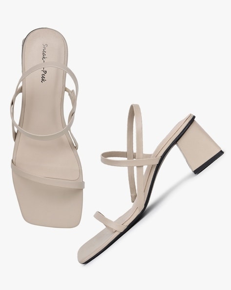 Beige strappy sandals low heel new arrivals