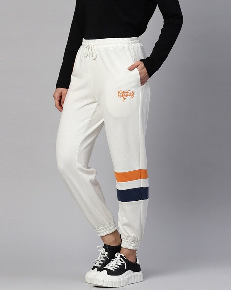 Buy White Track Pants for Women by LAABHA Online