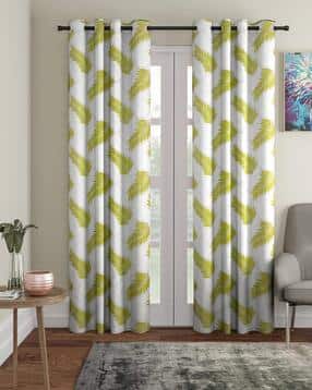 Set of 2 Leaf Print Door Curtains-image-40