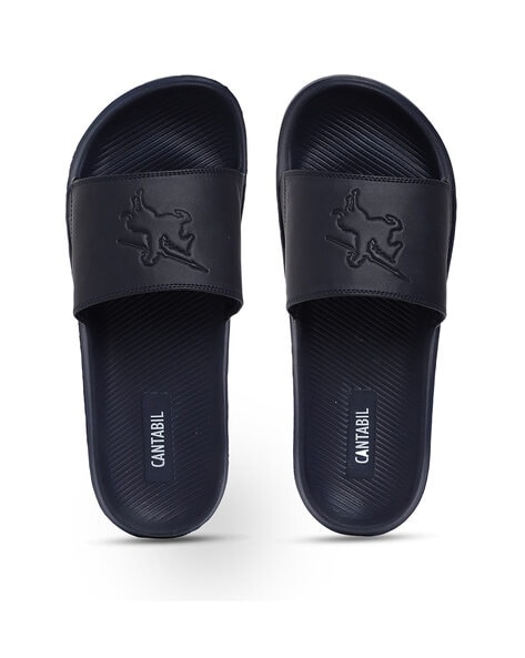 Navy blue jordan online slides