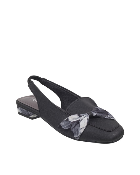 Metro Sling-Back Sandals with Bow-Accent