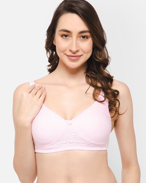 BigSaleDeals  Non-Padded Wirefree Full Coverage T-shirt Bra In Hot Pink