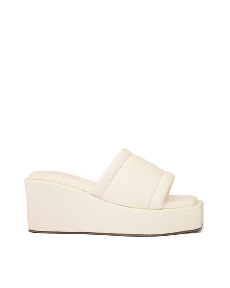 White platform wedge online sandals