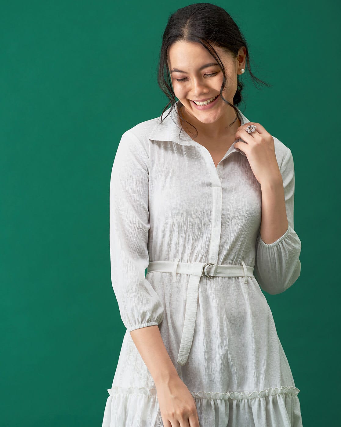 A-Line Dress with Belt