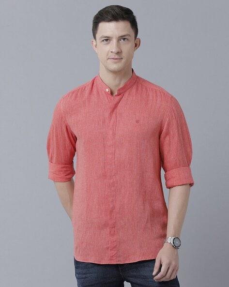 Shirt with Concealed Button Placket