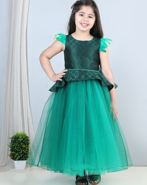 Flower Girls Long First Communion Dresses Kids Pageant Prom Ball Gowns –  Avadress