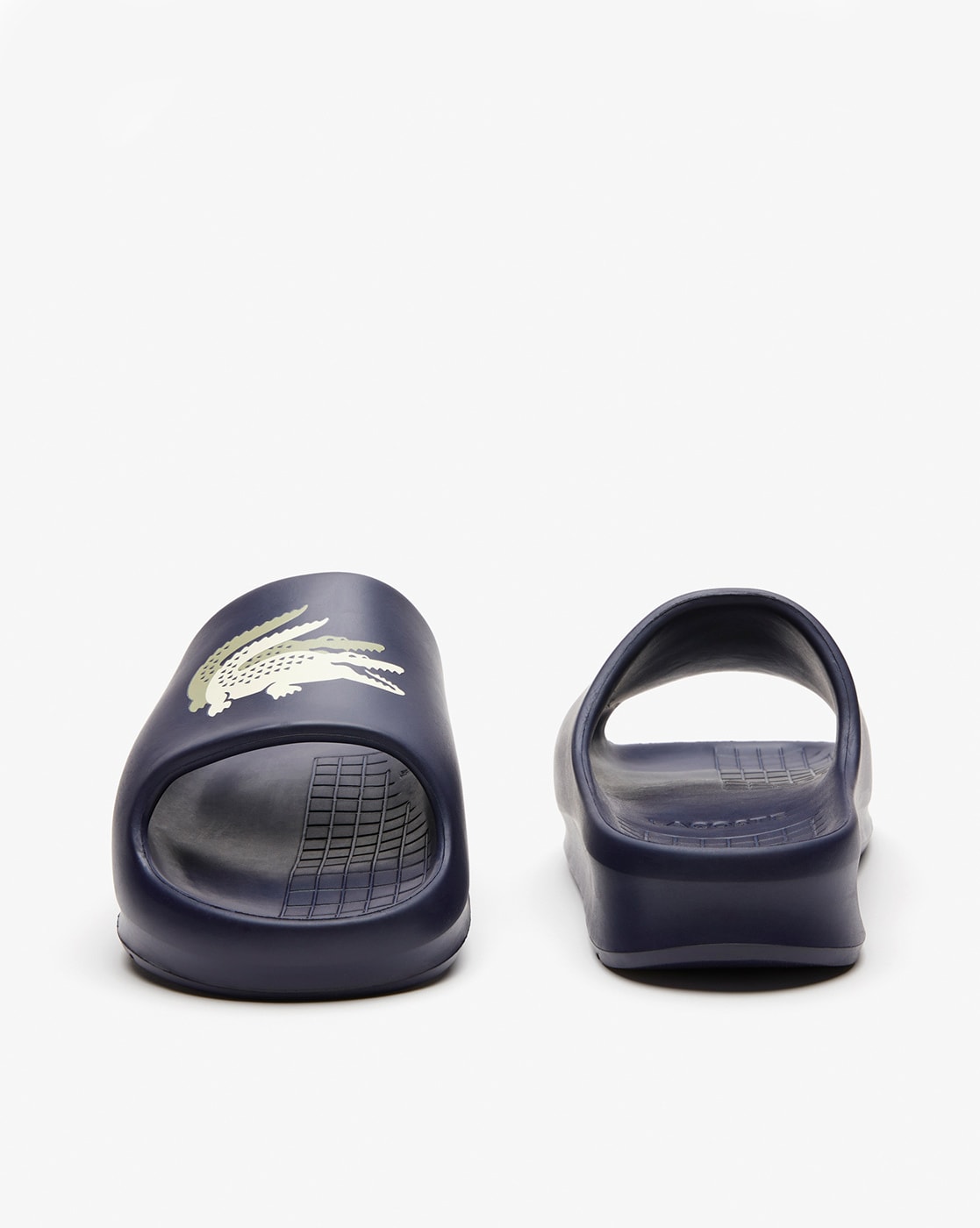 Lacoste slides navy blue new arrivals