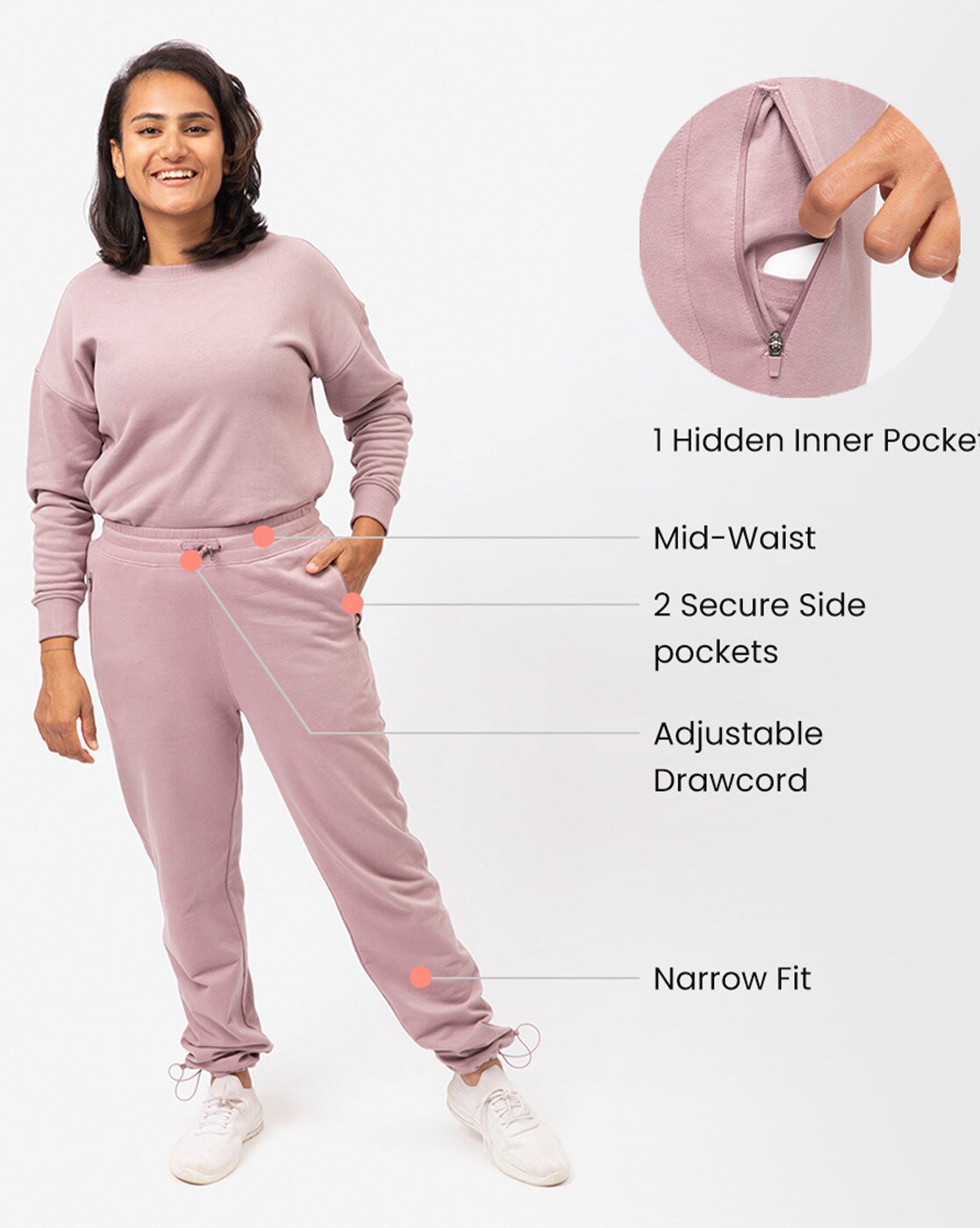 Buy Purple Track Pants for Women by BLISSCLUB Online