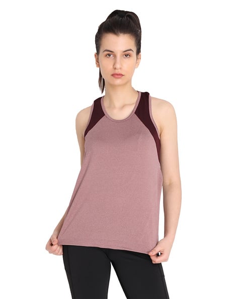 Chkokko Colourblock Sleeveless Round-Neck T-Shirt