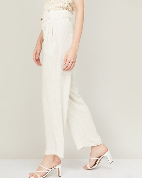 Buy Beige Trousers & Pants for Women by CODE BY LIFESTYLE Online