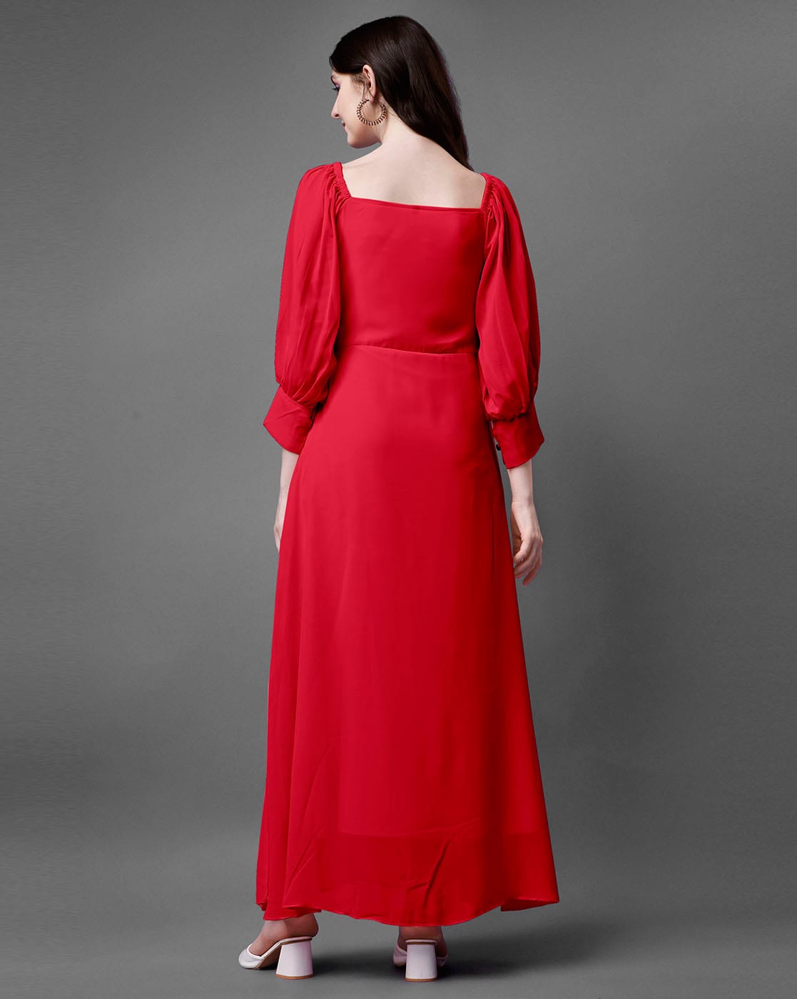 Long Red Dress With Slit， Red Long Gown With Split - June Bridals