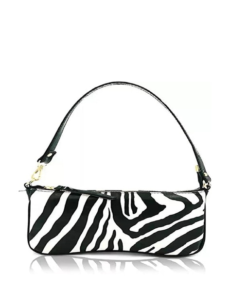 Velvet Zebra Print Baguette Shoulder Bag – Slowliving Lifestyle