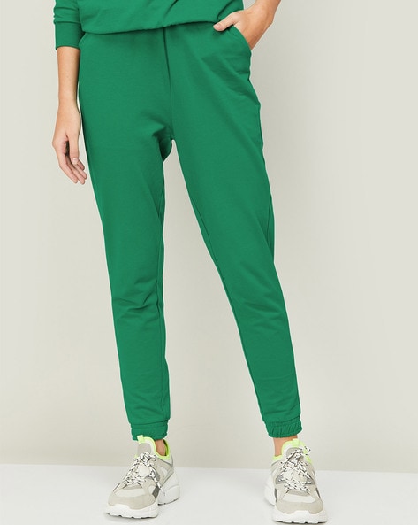 Loose Fit Mint Green Joggers With Premium Terry | Pronk – pronk.in