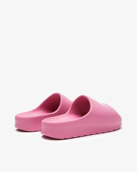 Womens pink outlet lacoste sliders