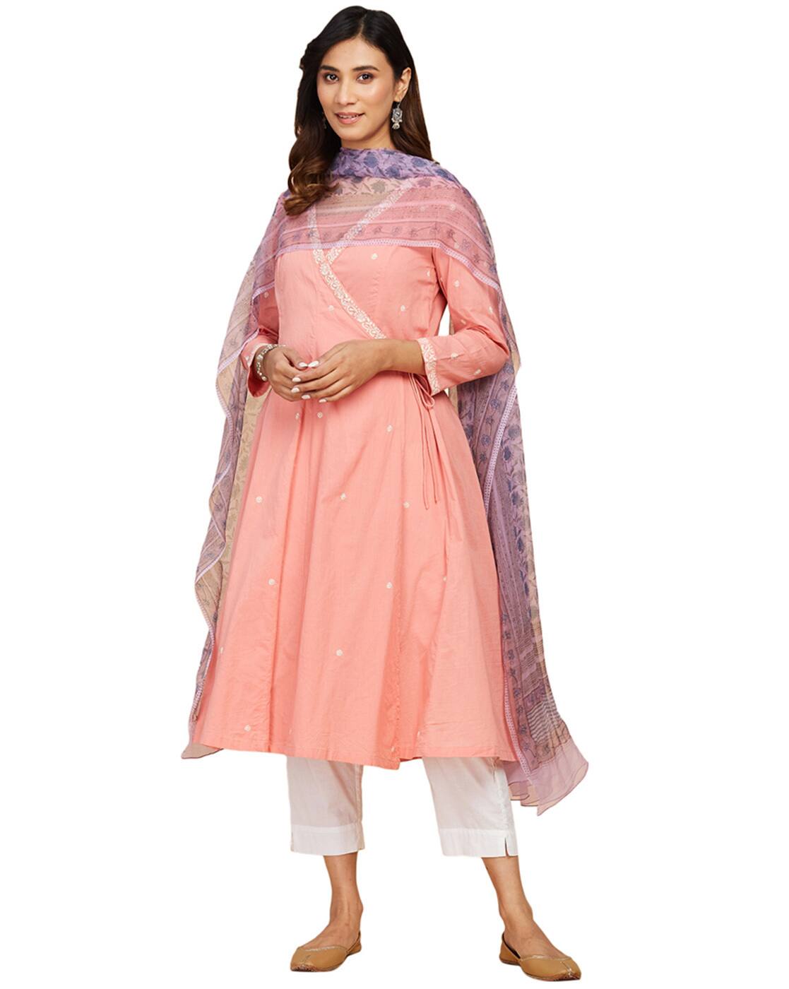 Salwar Kameez Fabindia Anarkali Suits Buy Indigo Cotton Anarkali