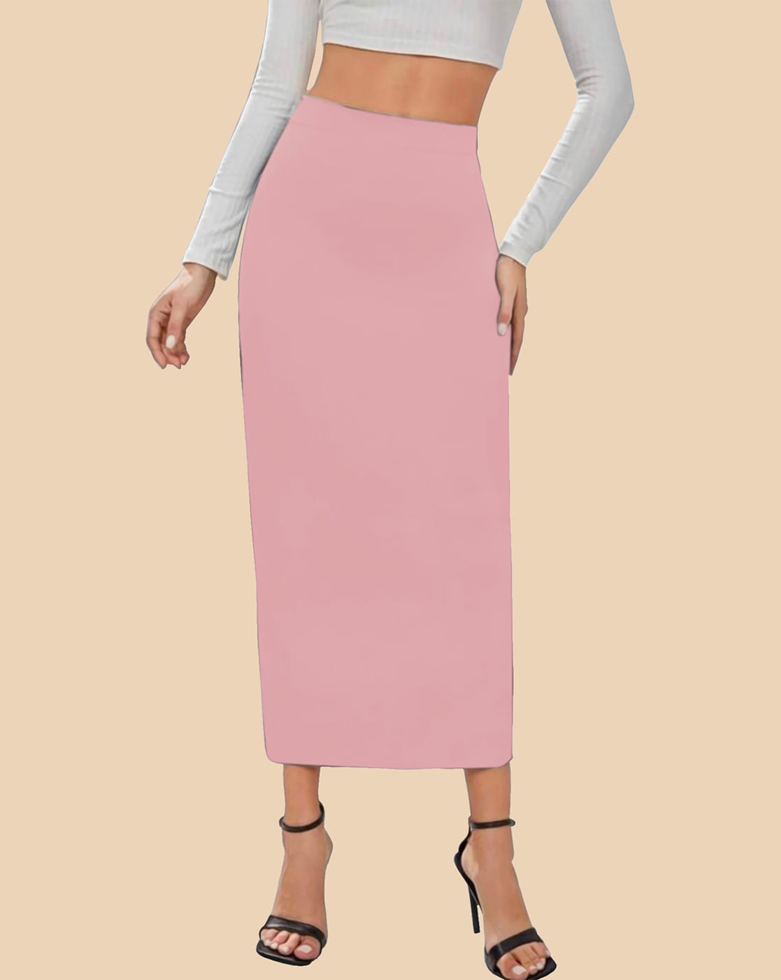 Long tailored skirt with slits  Massimo Dutti