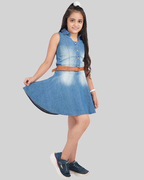 Buy 2 In 1 Denim Dress For Kids Girl online | Lazada.com.ph-sonthuy.vn
