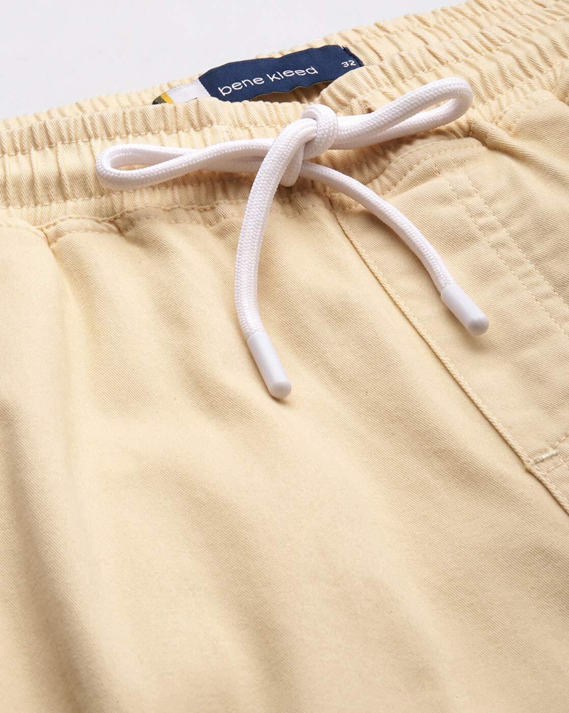 Buy Beige Trousers & Pants for Men by BENE KLEED Online