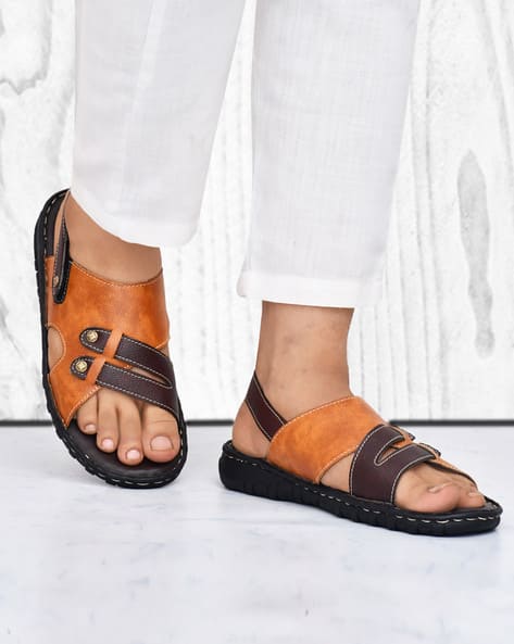 APPELON SHOES Velcro Fastening Stacked Heels Sandals