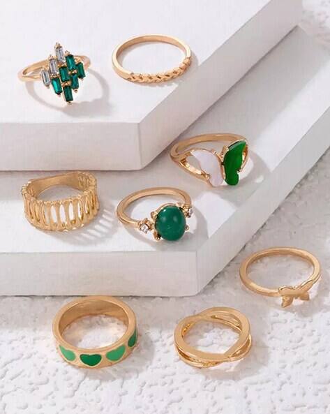 Pack of Gold-Plated Stackable Rings