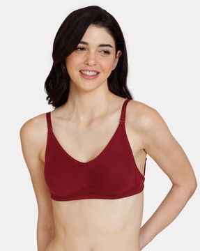 Buy Zivame Red Double Layered Full Coverage Bra for Women's Online