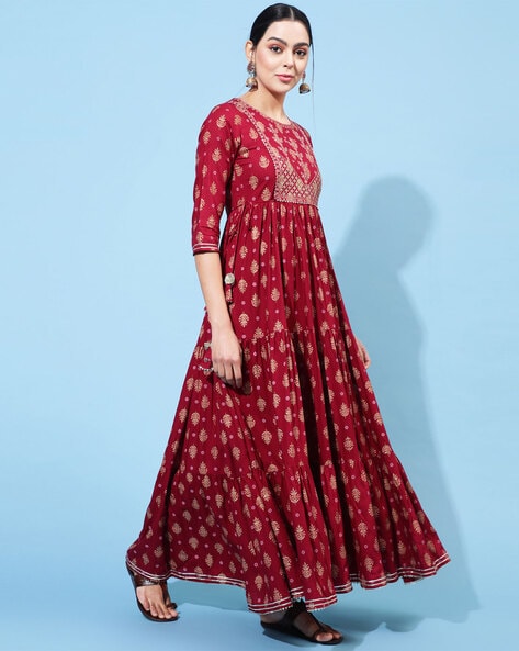 Buy Gulmohar Jaipur Embellished A-line Kurta Sets at Redfynd