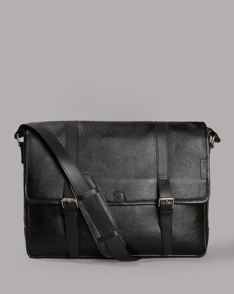 Tortoise 15" Dual Buckle Strap Messenger Bag