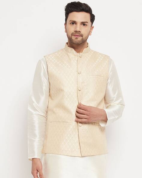 Checked Nehru jacket