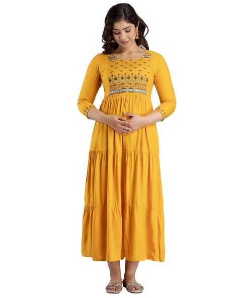 Buy Yellow Kurtas & Kurtis for Women by CEE 18 Online