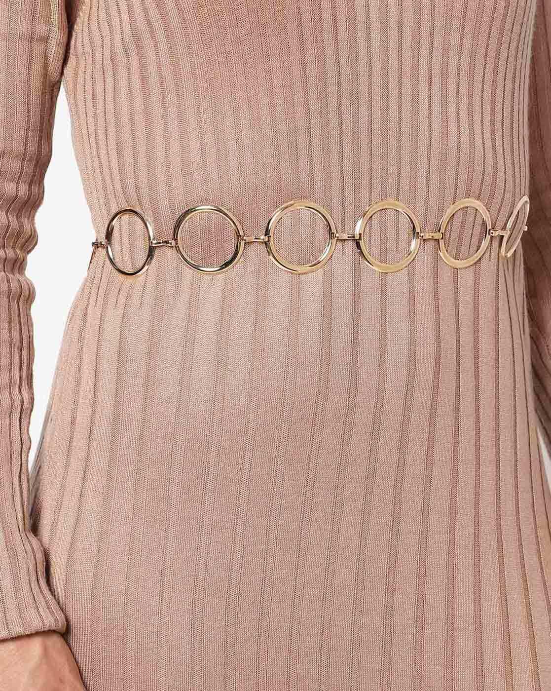 Chain Belt In Gold Metal by BeltBe