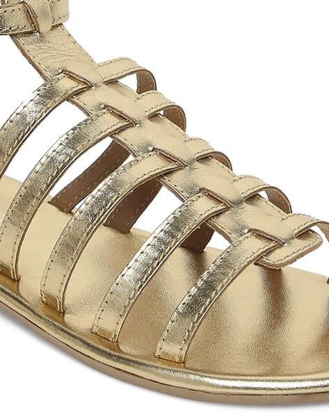 Buy Clog London Women's Gold Gladiator Sandals for Women at Best Price @  Tata CLiQ