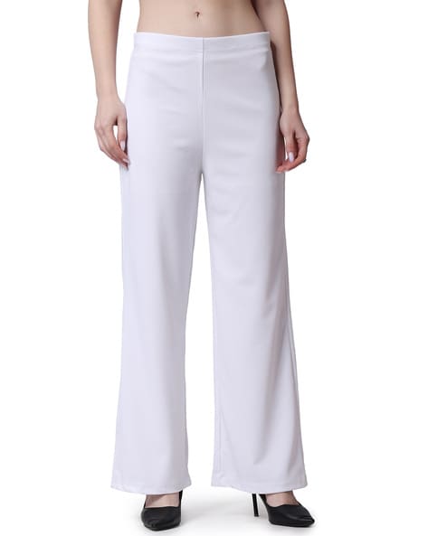 Buy White Trousers & Pants for Women by 9 IMPRESSION Online