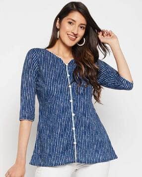 weavllite Striped Round-Neck Tunic-picture-10