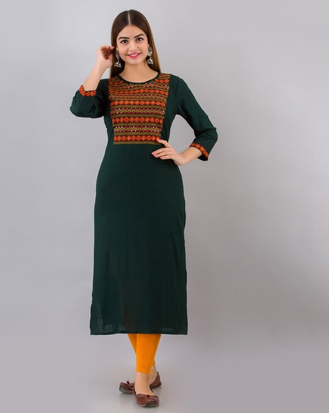 Buy Green Kurtis & Tunics for Women by MAX Online | Ajio.com