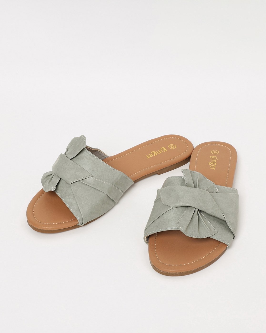 Buy Peach Flat Sandals for Women by ELLE Online | Ajio.com