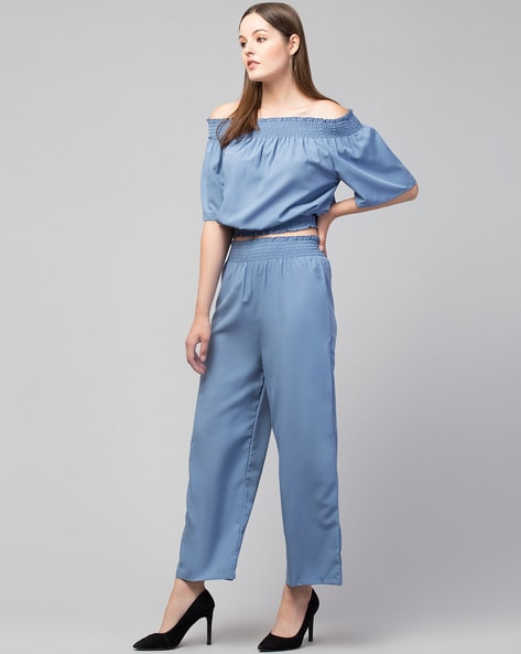 Off shoulder store jumpsuit kort